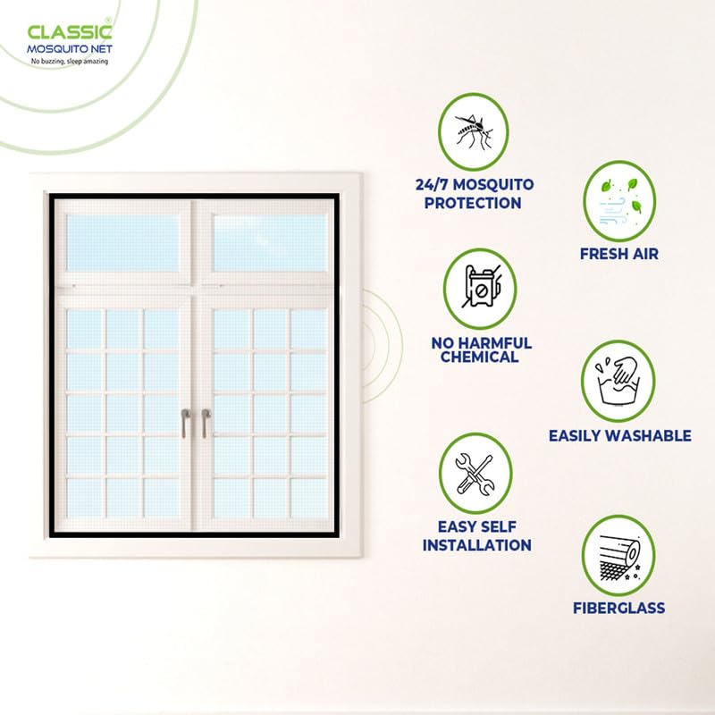 Classic Mosquito Net for Windows - showcasing visibility and airflow