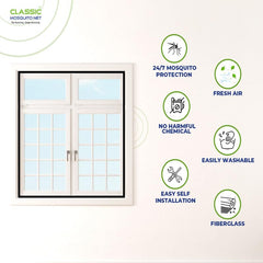 Classic Mosquito Net for Windows - showcasing visibility and airflow