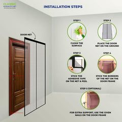Classic Mosquito Net - Magnetic door net for pet friendly access