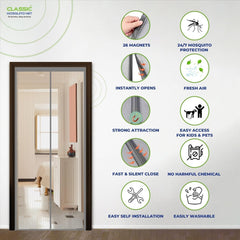 Classic Mosquito Net - Stylish door screen in grey
