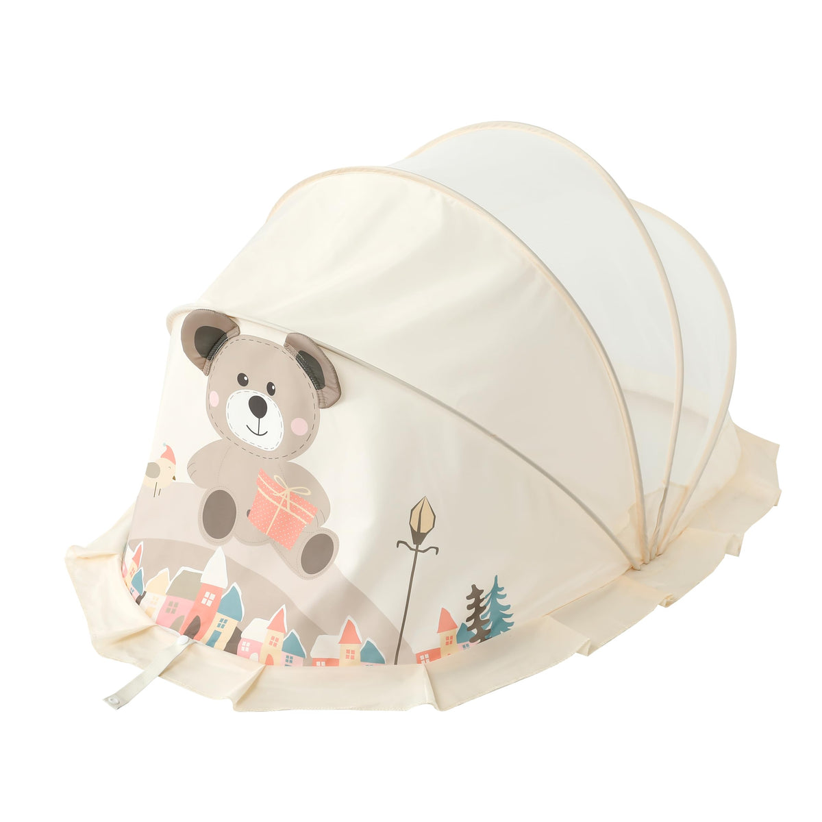 Classic Mosquito Net Teddy Bear Print - Nursery Decor