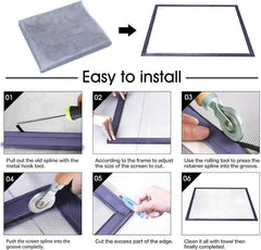 Classic Mosquito Net - Grey fiberglass mosquito net roll for windows