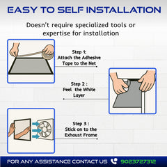 Classic Mosquito Net - Black for Bathroom ventilation