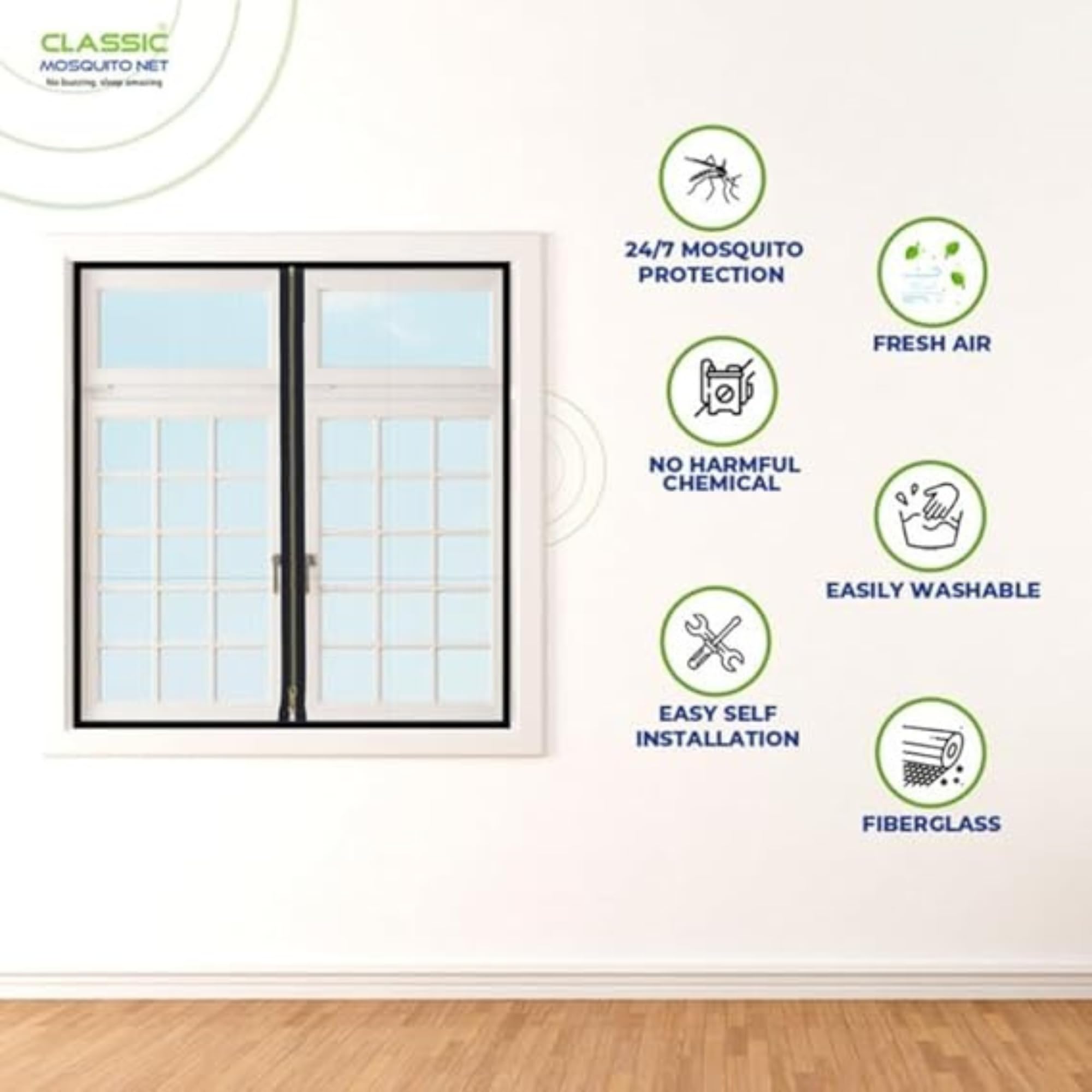 Classic Mosquito Net - Easy access for windows