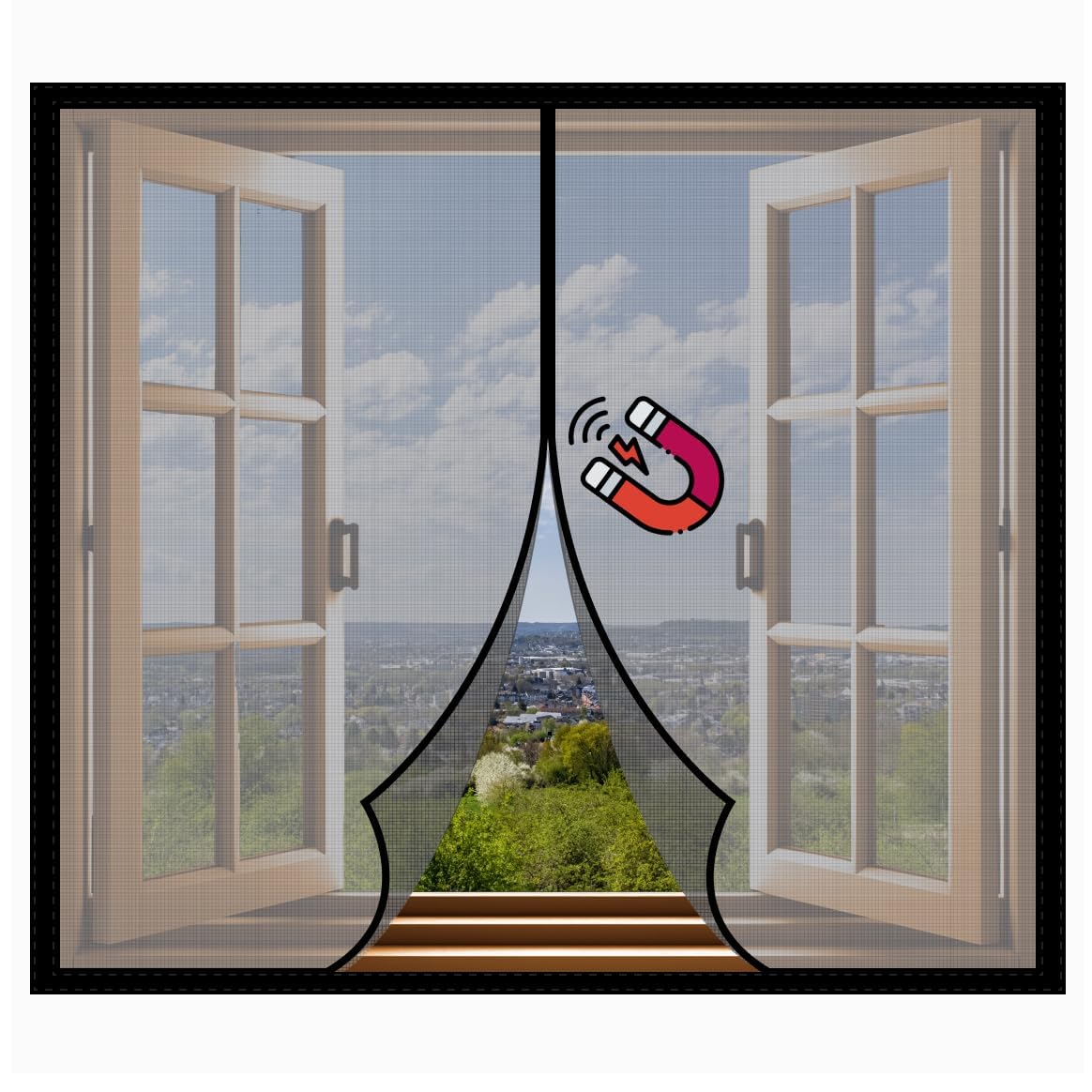 Classic Mosquito Net - Stylish black design for modern homes