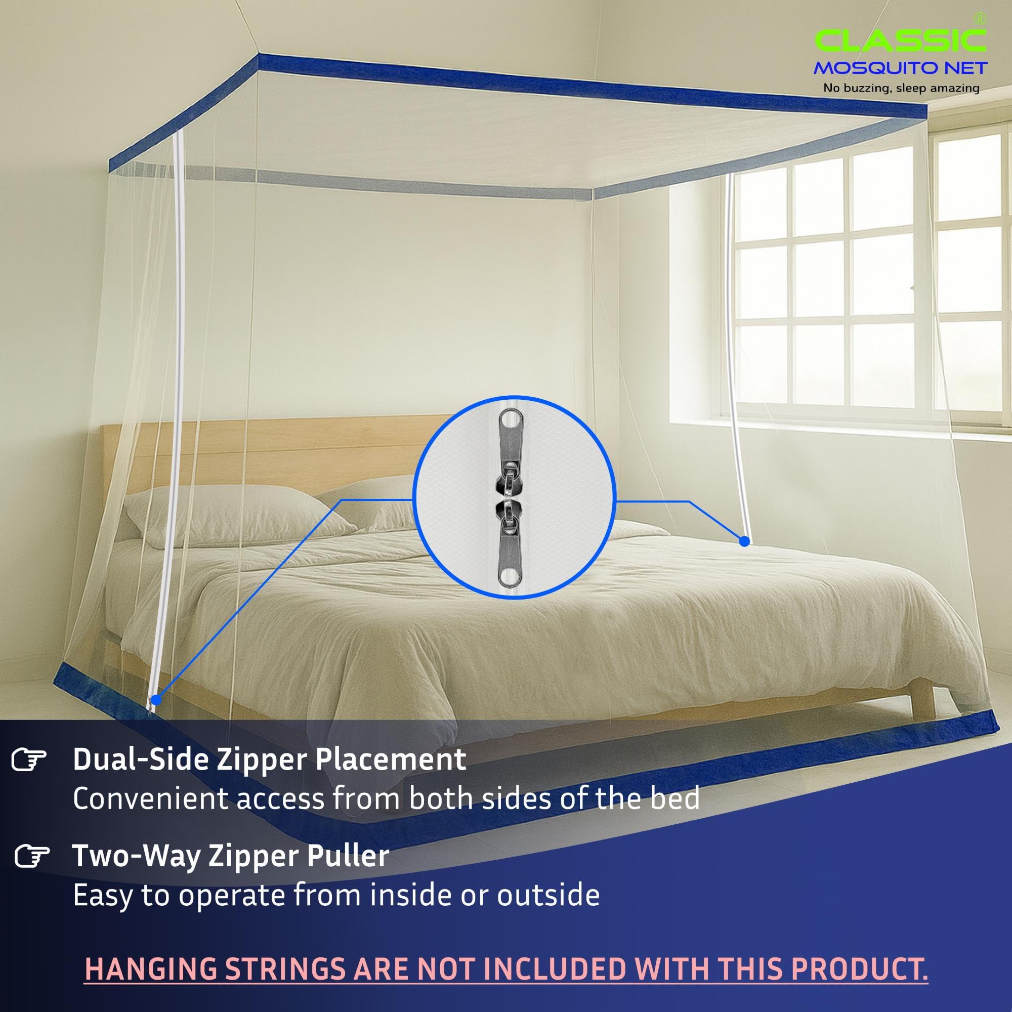 Classic Mosquito Net for King Size Bed - guest room protection