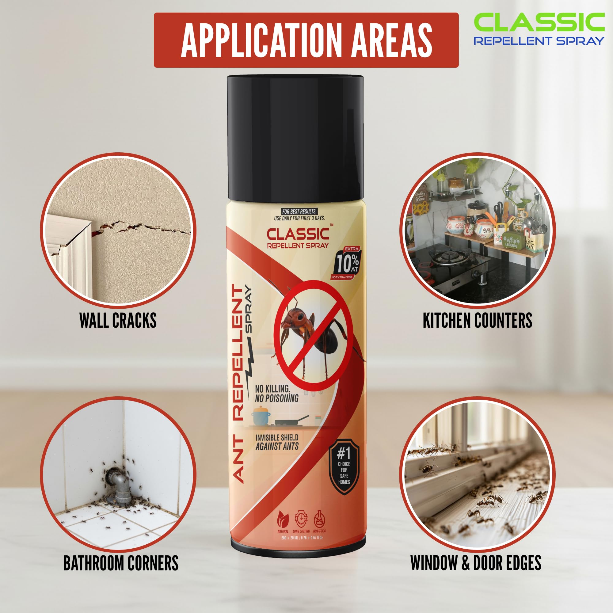 Classic Mosquito Net Ant Repellent Spray - Versatile home defense