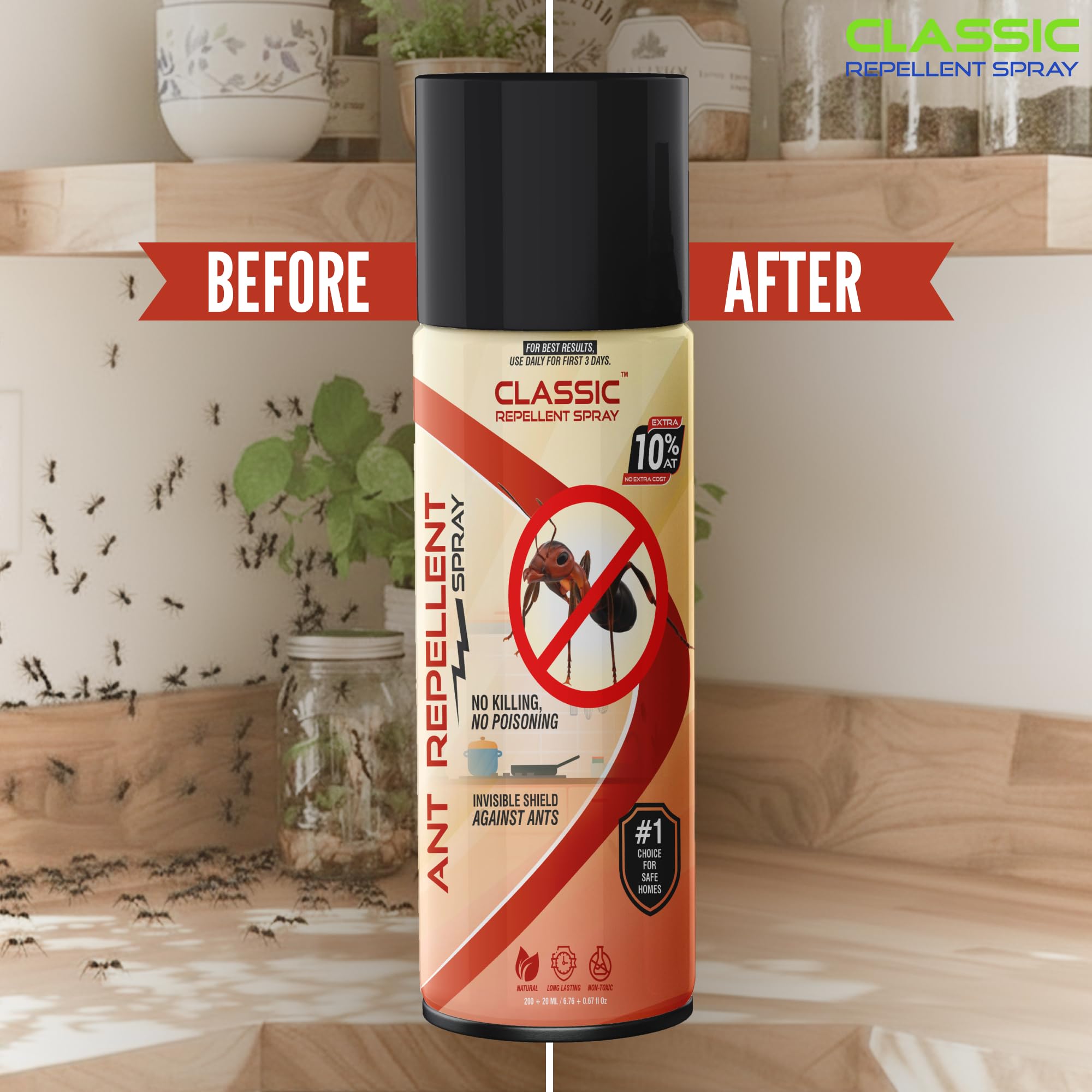 Classic Mosquito Net Ant Repellent Spray - For kitchen use