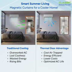 Classic Mosquito Net magnetic closure curtain - Restaurant decor