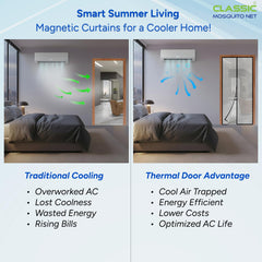 Classic Mosquito Net AC Door Curtain - enhancing privacy