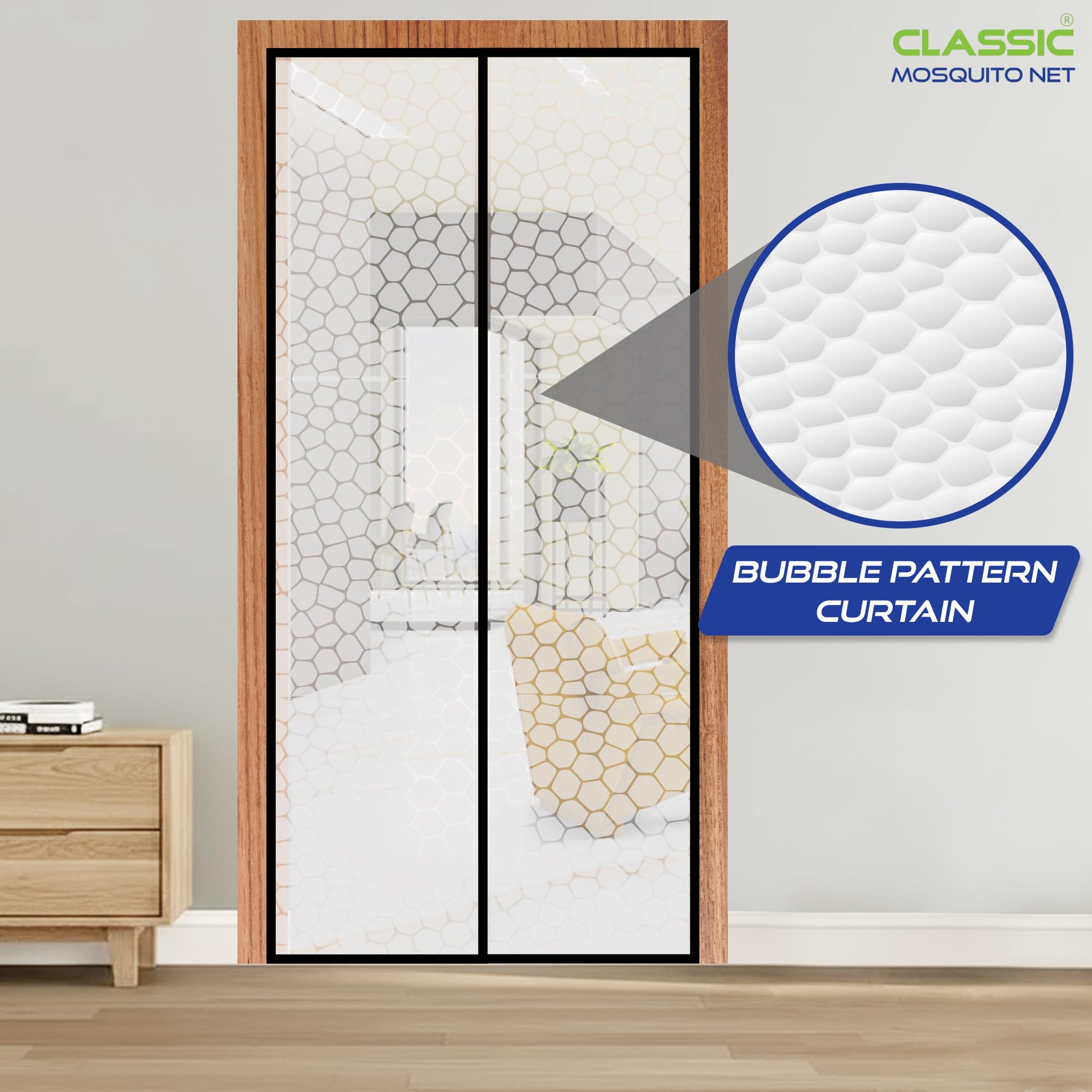 Classic Mosquito Net AC Door Curtain - keeping pests out