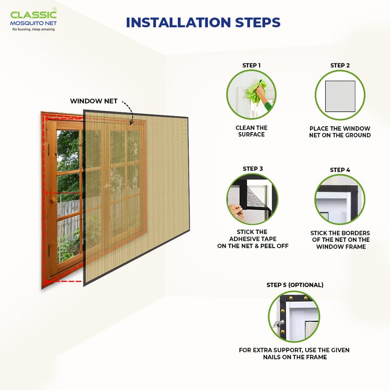 Classic Mosquito Net - Pre-stitched for convenience and reliability