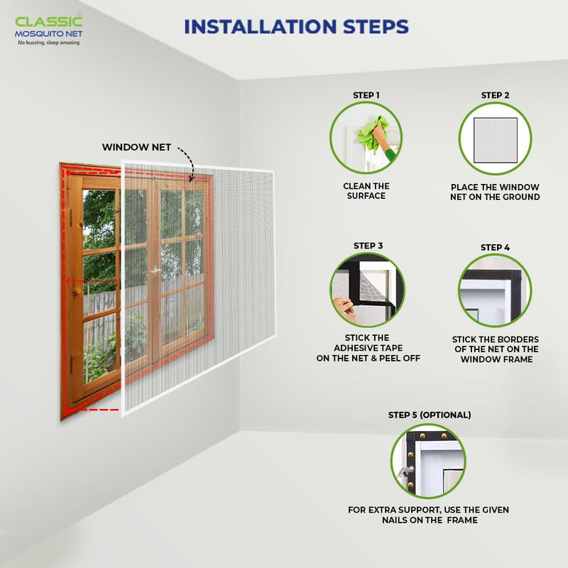 Classic Mosquito Net - Breathable cover for bathroom windows