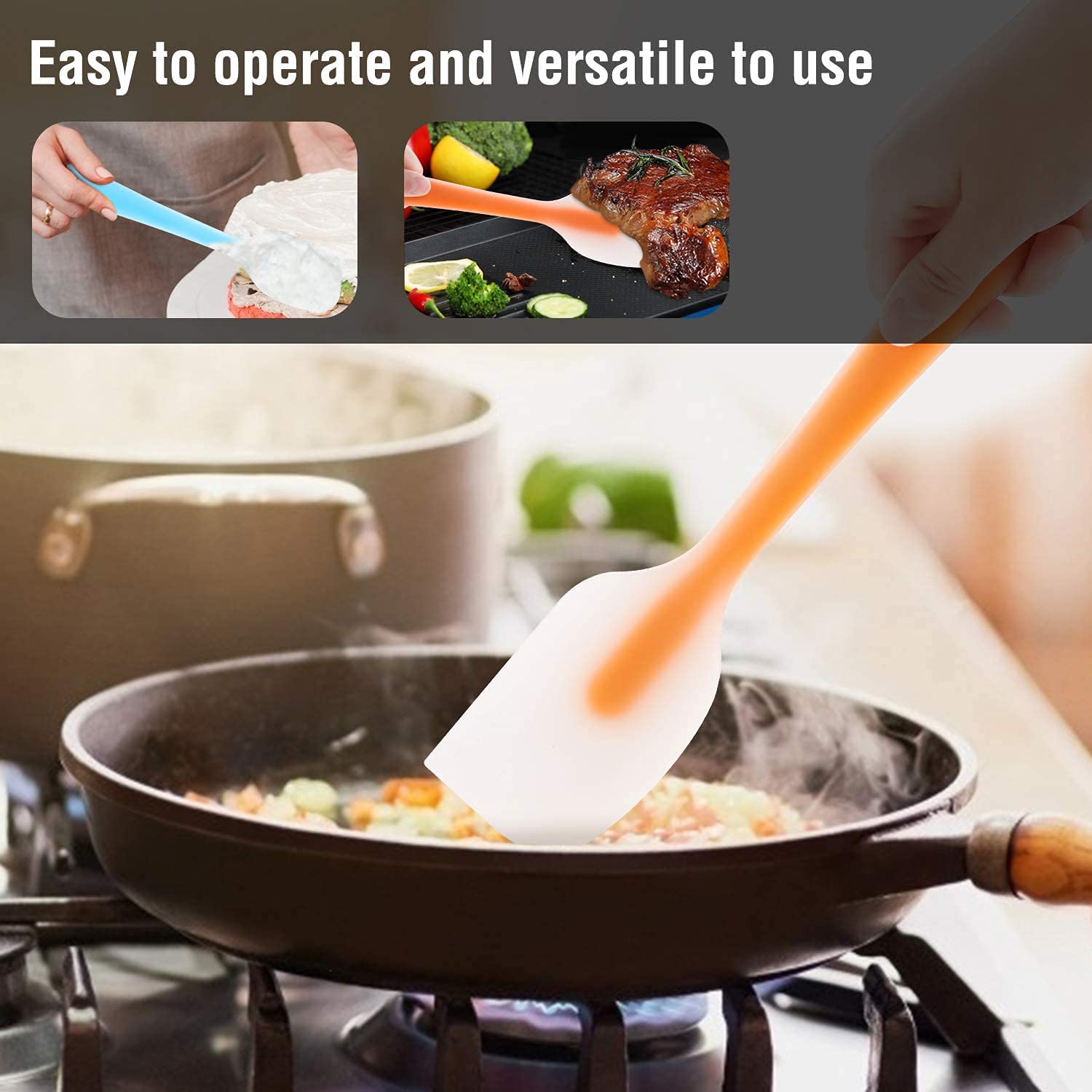 Classic Mosquito Net assorted color spatulas - culinary tools