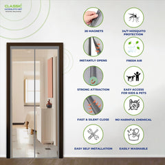 Classic Mosquito Net - Self-closing insect screen for doors