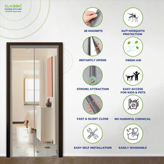 Classic Mosquito Net - Easy access magnetic screen for living rooms
