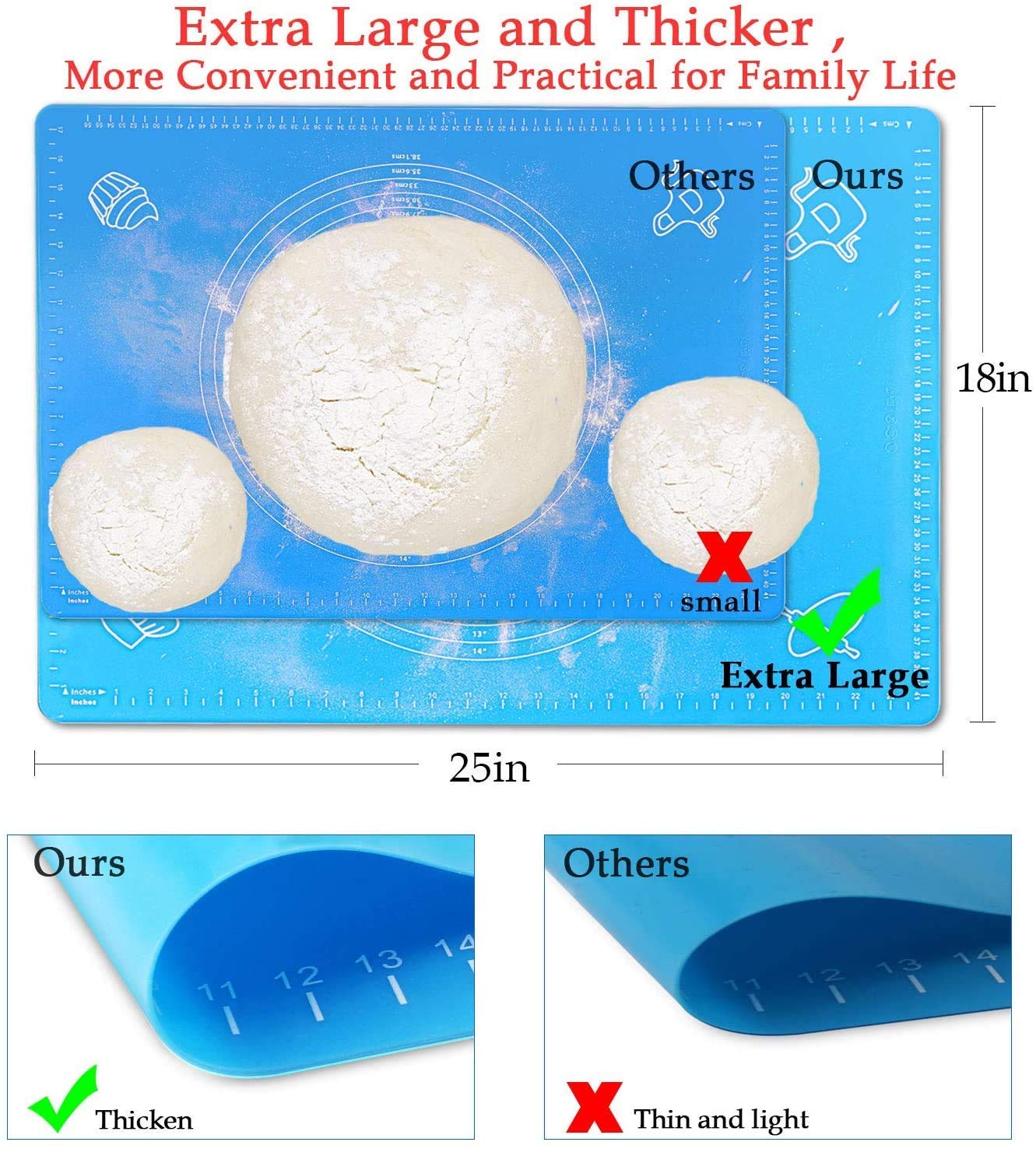 Classic Mosquito Net silicone baking mats - vibrant kitchen use