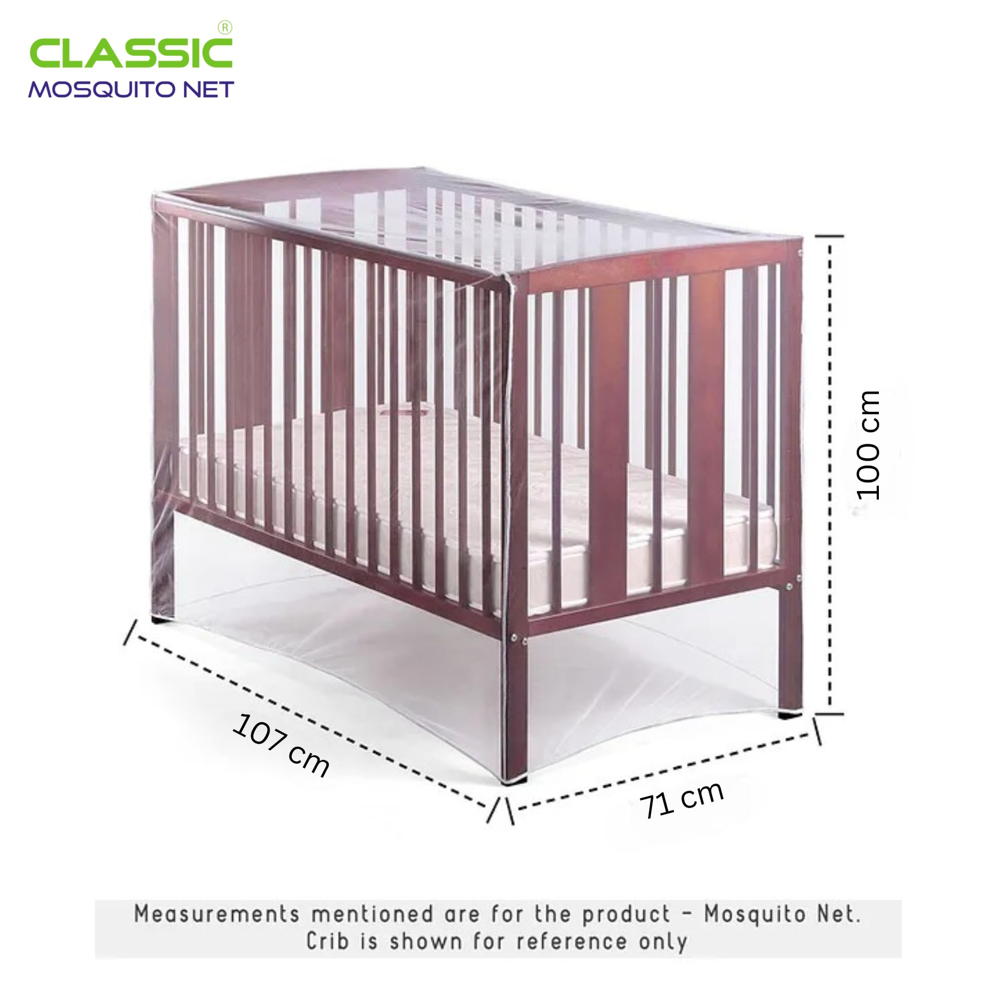 Classic Mosquito Net for Baby Crib - Breathable mesh fabric design