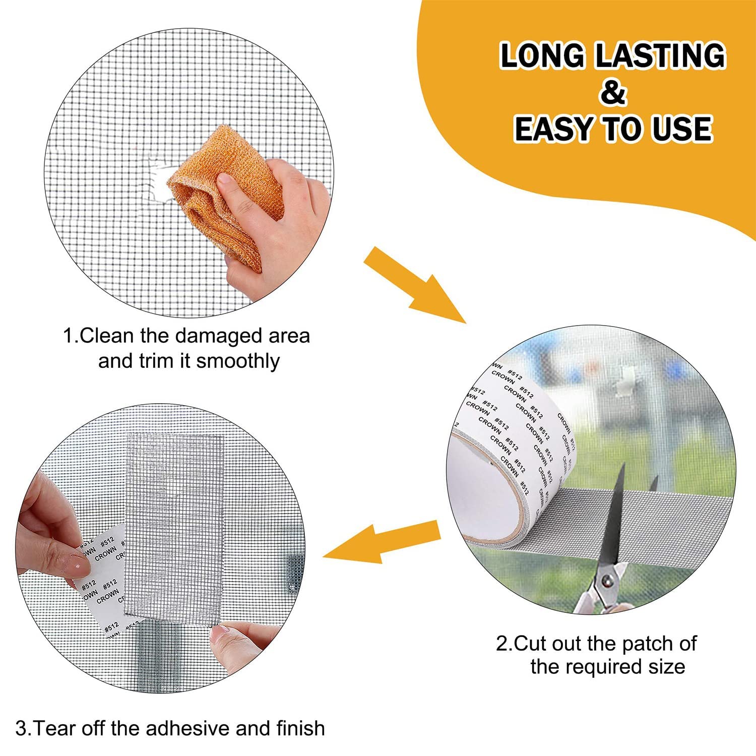 Classic Mosquito Net Repair Tape - Door screen maintenance
