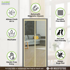 Classic Mosquito Net - Protective Insect Screen for Indoor Doors