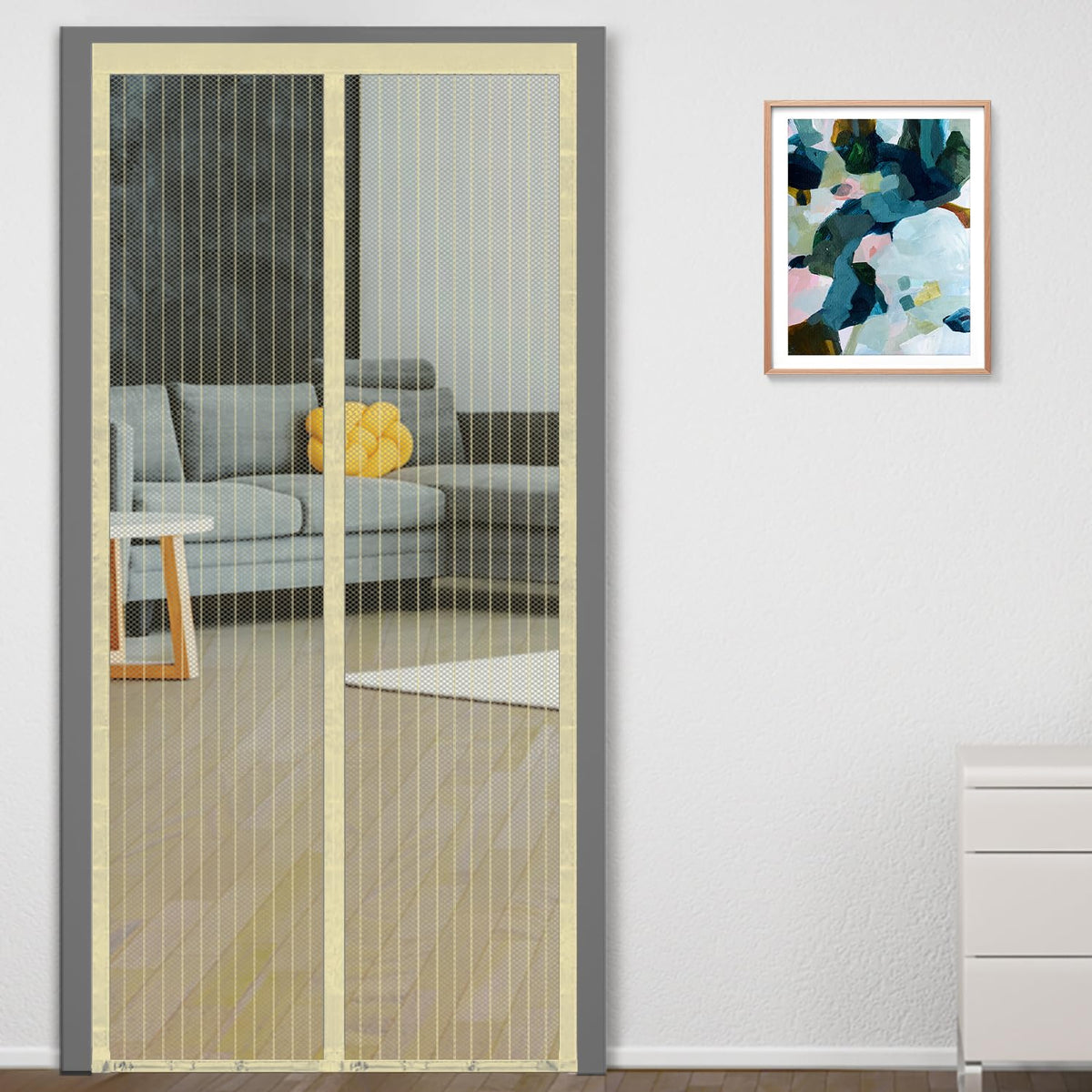 Classic Mosquito Net - Cream Magnetic Mosquito Net for Home Protection