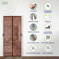 Classic Mosquito Net - Pet-friendly magnetic curtain for doors