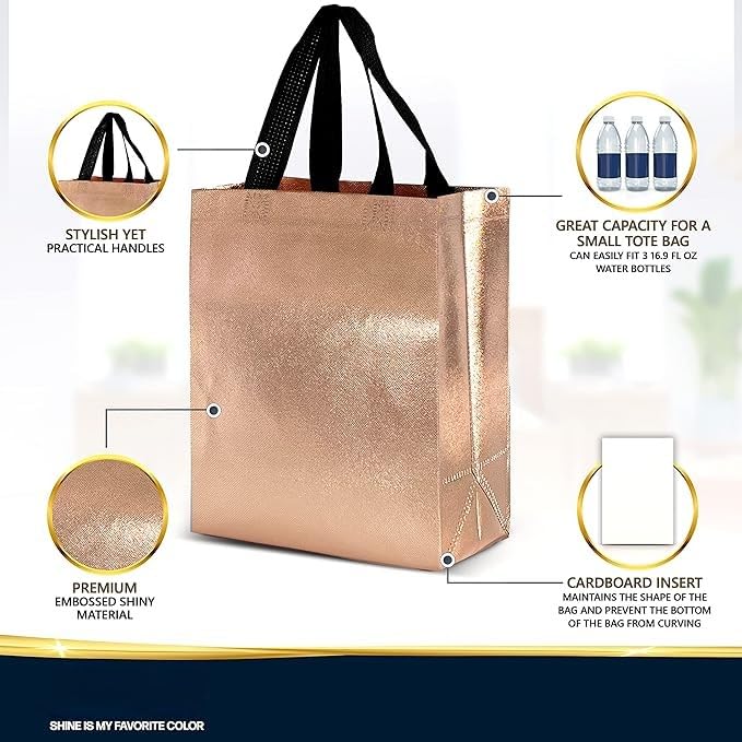 Classic Mosquito Net rose gold gift bags - stylish return gifts