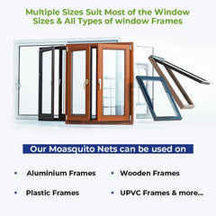 Classic Mosquito Net for Windows | Pre Stitched (Size-120X150 cms/3.93 * 4.92 Ft/47.2 * 59 Inches Color-Brown) | Premium 120GSM Fiberglass Net with Self Adhesive Hook Tape