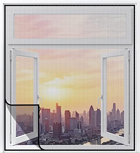 Classic Mosquito Net for Windows | Pre Stitched (Size-60X60 cms/1.96 * 1.96 Ft/23.6 * 23.6 Inches Color-Brown) | Premium 120GSM Fiberglass Net with Self Adhesive Hook Tape
