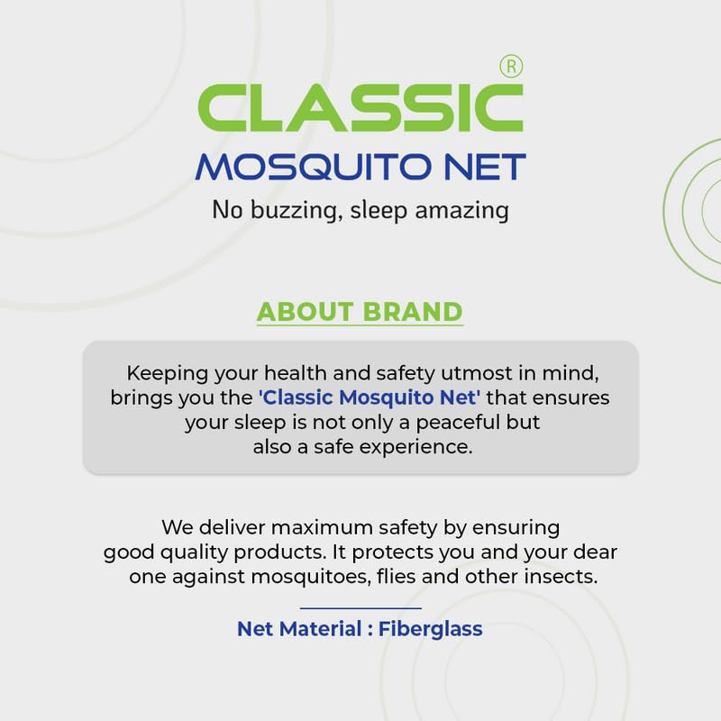 Classic Mosquito Net for Windows | Pre Stitched (Size-120X150 cms/3.93 * 4.92 Ft/47.2 * 59 Inches Color-Cream) | Premium 120GSM Fiberglass Net with Self Adhesive Hook Tape