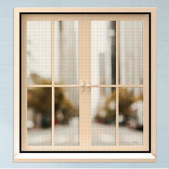 Classic Mosquito Net for Windows | Pre Stitched (Size-90X60 cms/2.95 * 1.96 Ft/35.4 * 23.6 Inches Color-Brown) | Premium 120GSM Fiberglass Net with Self Adhesive Hook Tape