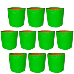 Grow Bags 18in x 18in, Terrace Gardening Vegetable Planting Pots, Woven Fabric Leafy Fruits Growing Containers-Pack of 10