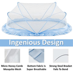 Classic Mosquito Net Baby Mosquito Net | Bottomless Net for Infants, for Safe & Easy Use | Ensures Your Baby's Safe Sleep |135cmX65cmX65cm (0 to 24 Months) - Blue