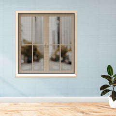 Classic Mosquito Net for Windows | Pre-Stitched (Size:100cmX120cm, Color: Grey) | Premium 120GSM Strong Fiberglass Net with Self Adhesive Hook Tape