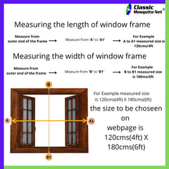 Classic Mosquito Net for Windows | Pre Stitched (Size-120X180 cms/3.93 * 5.9 Ft/47.2 * 70.8 Inches Color-Cream) | Premium 120GSM Fiberglass Net with Self Adhesive Hook Tape