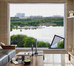 Classic Mosquito Net for Windows | Pre Stitched (Size-90X180 cms/2.95 * 5.9 Ft/35.4 * 70.8 Inches Color-Black) | Premium 120GSM Fiberglass Net with Self Adhesive Hook Tape