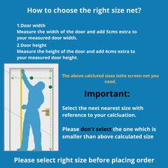 Classic Mosquito Net for Door Polyester Magnetic Curtain Auto Closing Insect Screen for All Door Types with Self Adhesive Hook Tape (195X100cms, Grey)