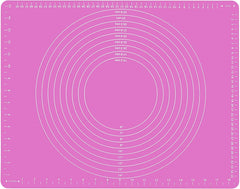 Alciono Baking Mat for Pastry, Non-Stick Pastry Mat Board Table Placemat Pad for Baking,Rolling Dough with Measurements, Reusable Heat-Resistant BPA Free - Pink, Size : 20 in X 16 in.