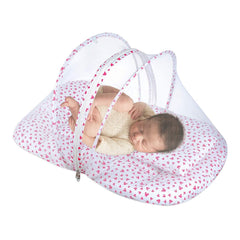 Classic Mosquito Net Foldable Baby Mosquito net Cradle for Baby mosuqito net for Baby 0-12 Months Safe & Easy Use (70 X 47 X 40 CM, Pink)