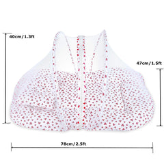 Classic Mosquito Net Foldable Baby Mosquito net Cradle for Baby mosuqito net for Baby 0-12 Months Safe & Easy Use (70 X 47 X 40 CM, Pink)