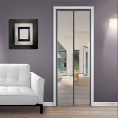 Classic Mosquito Net for Door Polyester Magnetic Curtain Auto Closing Insect Screen for All Door Types with Self Adhesive Hook Tape (195X100cms, Grey)
