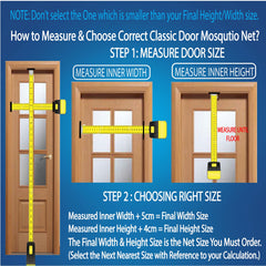Classic Mosquito Net for Door Polyester Magnetic Curtain Auto Closing Insect Screen for All Door Types with Self Adhesive Hook Tape(193X70,Grey)